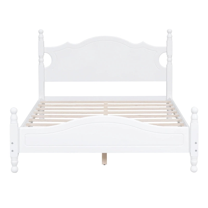 Struttura letto a piattaforma in legno in stile retrò