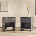 Comodino moderno a 1 cassetto con scomparto (Set di 2)