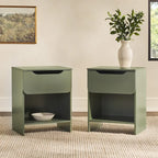 Comodino moderno a 1 cassetto con scomparto (Set di 2)