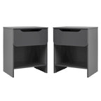 Comodino moderno a 1 cassetto con scomparto (Set di 2)