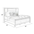 Letto matrimoniale Lio Modern, LED, profili a specchio, rivestimento capitonné in velluto argentato