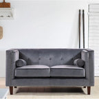 Kittleson Divano a due posti Chesterfield chiodato - Blu
