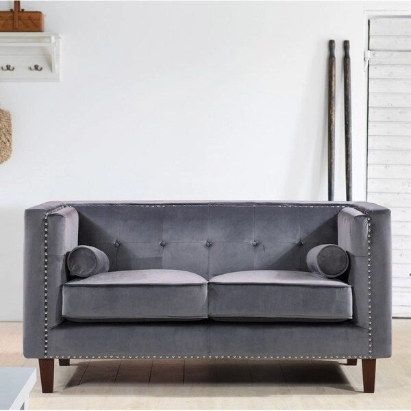 Kittleson Divano a due posti Chesterfield chiodato - Blu