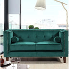 Kittleson Divano a due posti Chesterfield chiodato - Blu