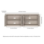 Mobile TV rettangolare Easton per TV fino a 75" - Larghezza 173 cm