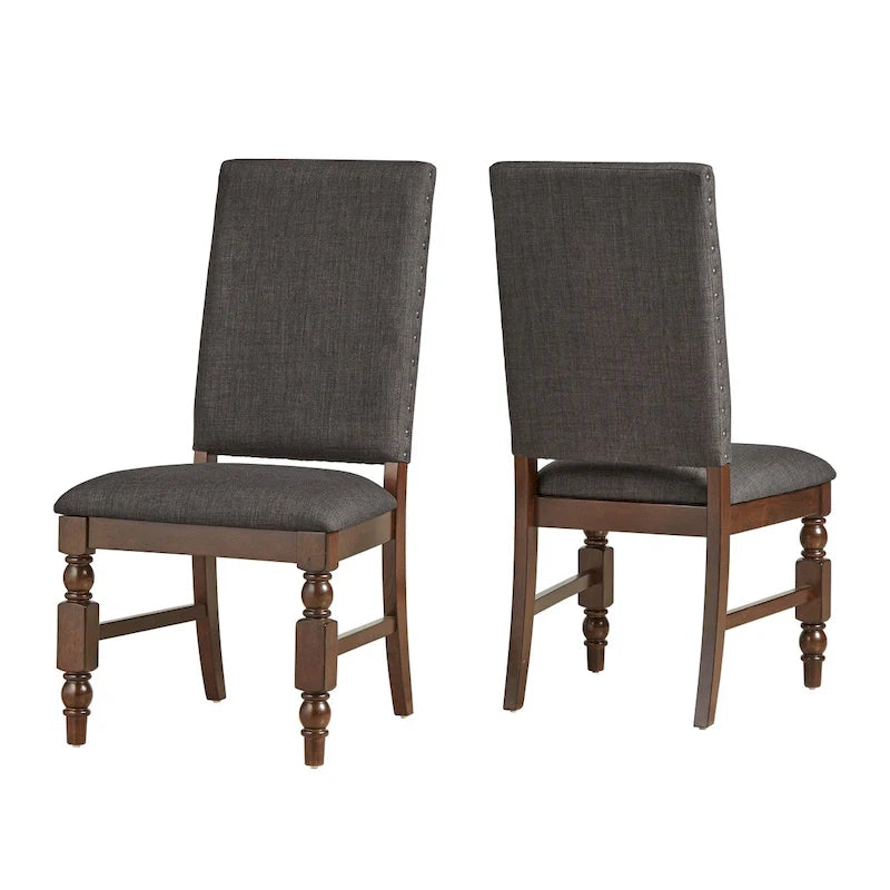 Sedie da pranzo imbottite Flatiron Nailhead (set da 2) di