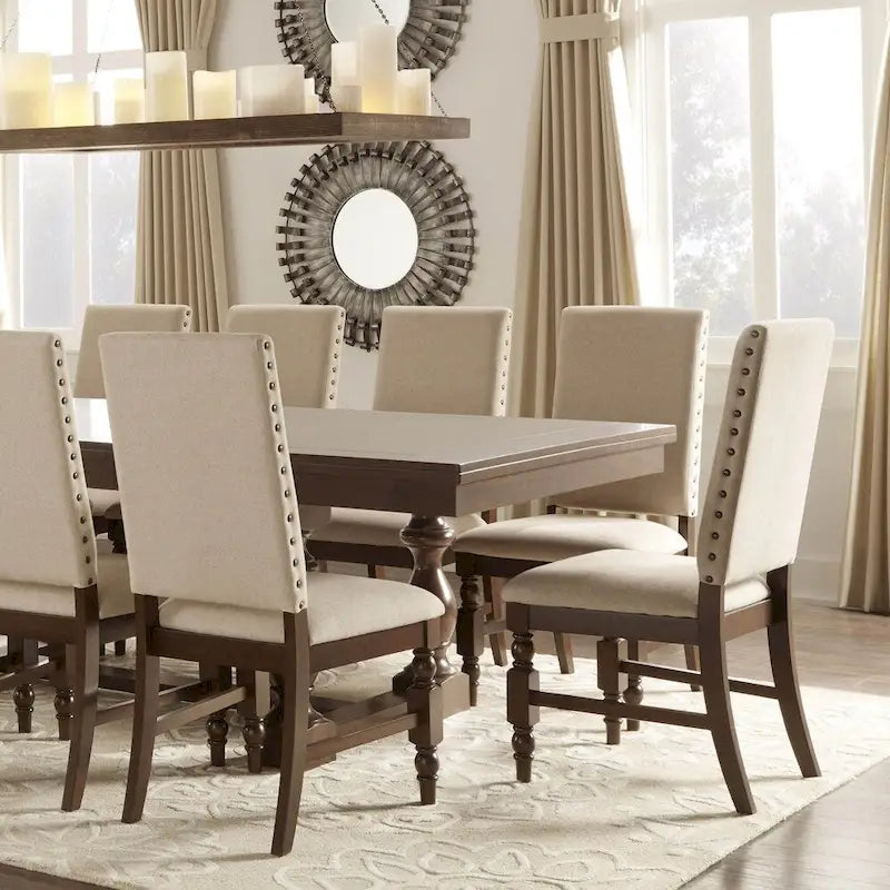 Sedie da pranzo imbottite Flatiron Nailhead (set da 2) di