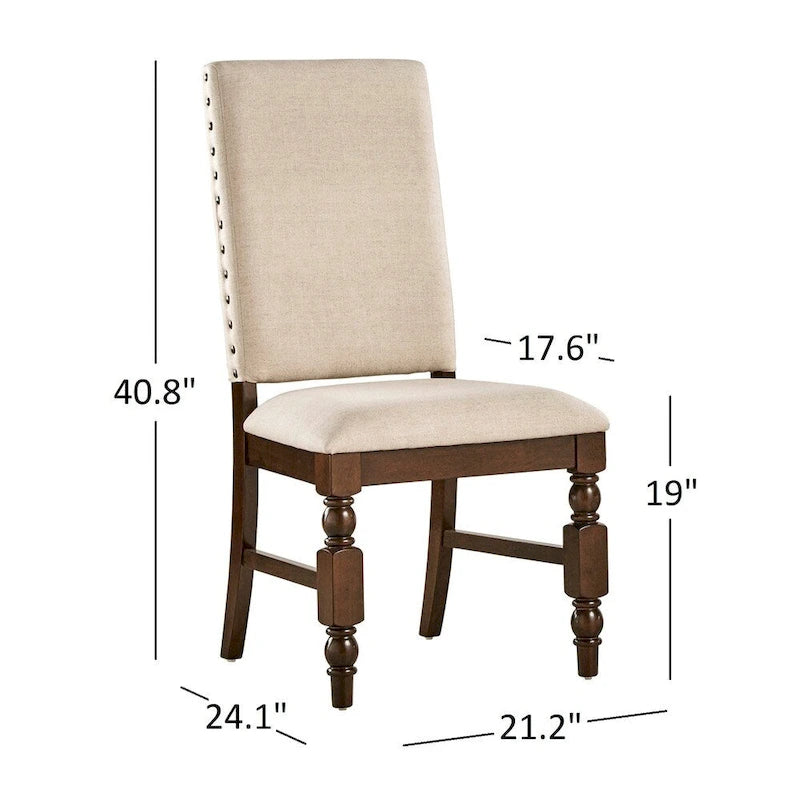 Sedie da pranzo imbottite Flatiron Nailhead (set da 2) di