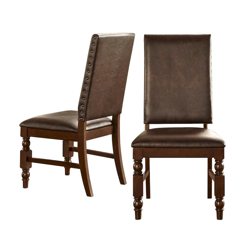 Sedie da pranzo imbottite Flatiron Nailhead (set da 2) di