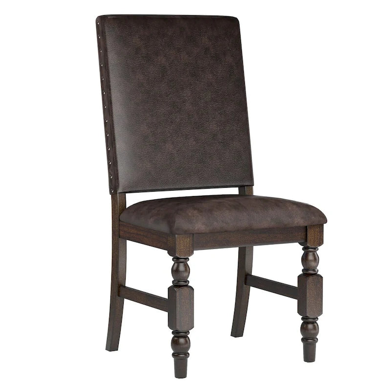 Sedie da pranzo imbottite Flatiron Nailhead (set da 2) di