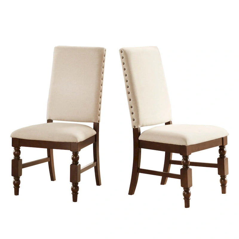 Sedie da pranzo imbottite Flatiron Nailhead (set da 2) di