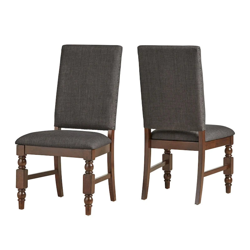 Sedie da pranzo imbottite Flatiron Nailhead (set da 2) di