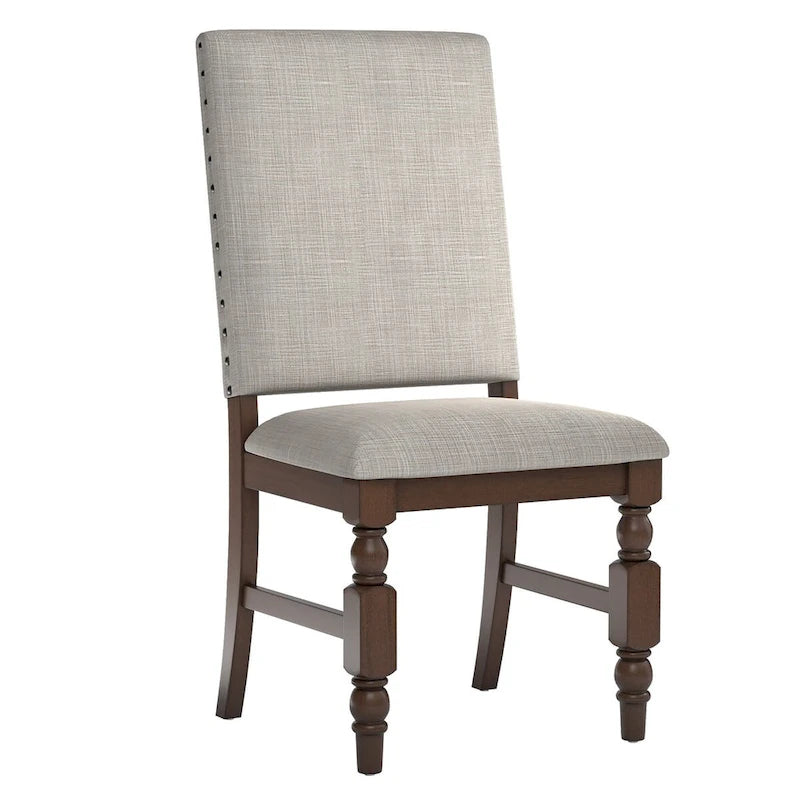 Sedie da pranzo imbottite Flatiron Nailhead (set da 2) di