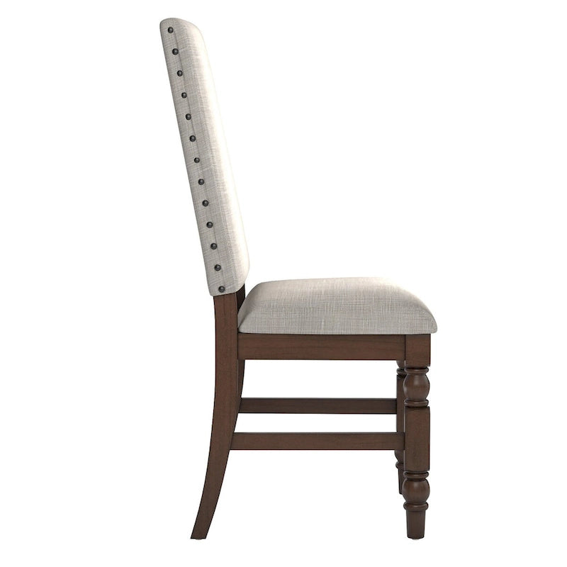 Sedie da pranzo imbottite Flatiron Nailhead (set da 2) di
