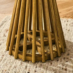 Tavolino rotondo moderno in legno massello