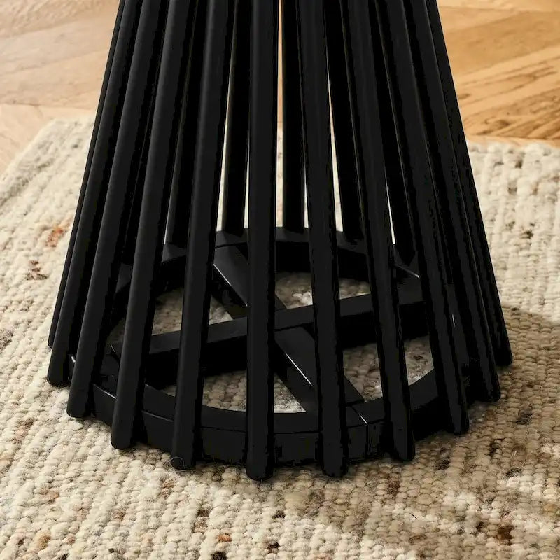 Tavolino rotondo moderno in legno massello