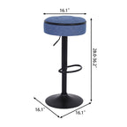 Sgabello da Bar Girevole Moderno in PU Regolabile in Altezza con Contenitore, Set da 2