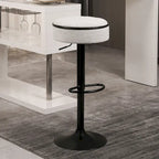 Sgabello da Bar Girevole Moderno in PU Regolabile in Altezza con Contenitore, Set da 2