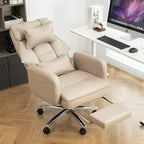 Sedia da computer girevole in pelle