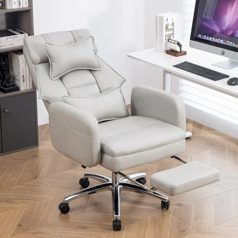 Sedia da computer girevole in pelle
